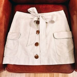 J Crew High-Waisted Mini Skirt with Pockets & Bow